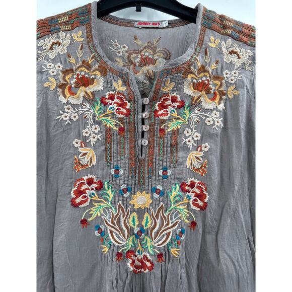 Johnny Was collection carnation blouse top brown size Small - Picture 3 of 10